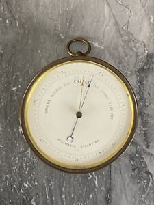 Antique Phbn Holosteric Barometer Brass Cased Weather Instrument