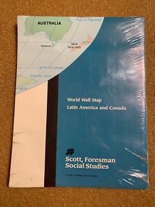 New In Package Scott Foresman World Wall Map Latin America Canada Poster