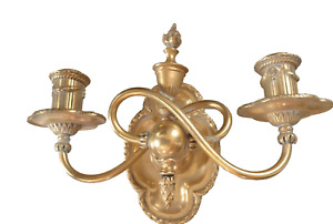 Pair E F Caldwell Co Bronze Twisted Knot Urns Early Sconces 