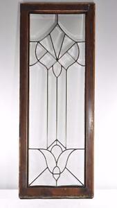 Antique Large Beveled Clear Glass Window