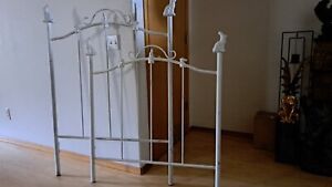 Vintage Iron Bedframe Twin With Bunnies