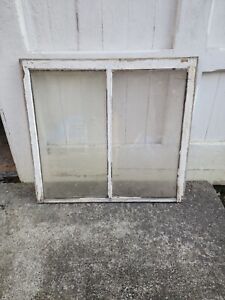 Vintage Farmhouse Old Wood Window Sash 2 Pane Window Frame 28 3 4 X 32 X 1 1 2