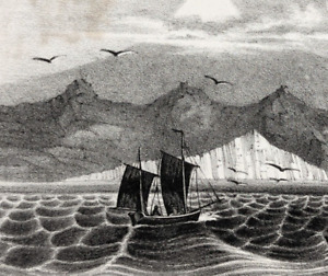 1847 Veracruz Mexico Print Original Lithograph Orizaba Peak Print Gulf Of Mexico