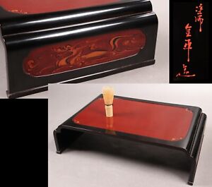 Old Japanese Bonsai Table Low Display Stand Tea Ceremony Signed Kinpira