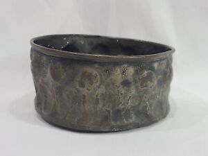 Antique Vintage Primitive Country Metal Pail Pot Bucket Missing Handle