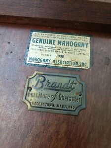 Brandt Antique Table Genuine Mahogany 155