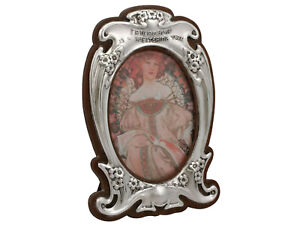 Antique Edward Vii Art Nouveau Style Sterling Silver Photograph Frame