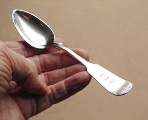 Cnj Engraved Silver Teaspoon Spoon Colonial Style Flatware
