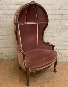 Arrives July 2024 French Antique Louis Xv Style Upholstered Dome Canopy Chair