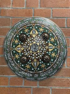 New Medieval Islamic Shield Embossed Indo Persian Shield Arabic Inscription