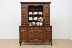 Country French Antique Carved Oak Cupboard Or Bar Cabinet 47534