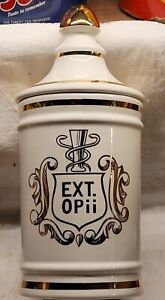 Old Drugstore Owens Illinois Apothecary Porcelain Jar W Lid Very Nice