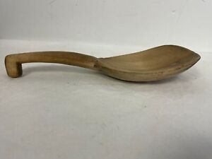 Beautiful Antique Vintage Primitive Wooden Spoon Ladle 9 L Utensil