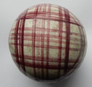 Antique 2 6 Scottish Carpet Bowl Bowls Ball Plaid Design C1850 1900 J 