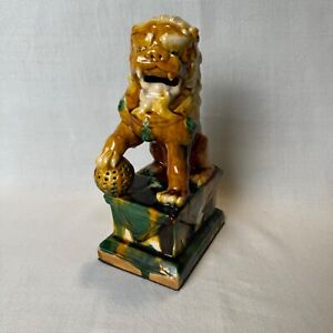 Beging Lion Foo Dog Statue Castilian Import Brass Coper Dragon 1762
