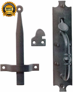 Black Cast Iron Norfolk Door Latches Traditional Gate Or Door 8 Tall Thumb Latc