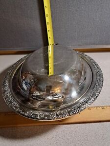 Antique Camelot Silver Plated Covered Dbl Handled Dish Oval 1956metals