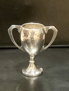 Vintage Silver Plated Pairs Contest Trophy Cup Dated 1946