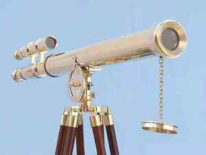 Brass Nautical Functional Astro Spyglass Floor Standing Telescope With Tripod