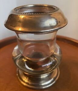 Vintage Sterling Silver And Glass Frank Whiting Toothpick Holder