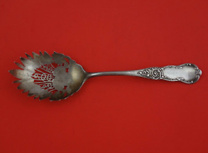 Lenox By Knowles Sterling Silver Ice Spoon Pierced Brite Cut W Lily Pad 8 3 4 