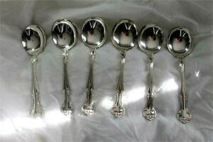 Cromwell By Gorham Sterling Silver Flatware 6 Gumbo Soup Spoons Not Scrap 6 7 8 