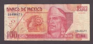 Mexico P 113 8471 100 Pesos 2000 Commemorative Serie Bv Fine 2404