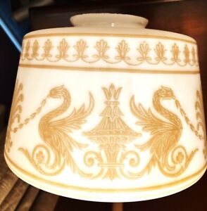 Vintage Victorian Gothic Ceiling Pendant Light Shade Globe Gold Phoenix Dragon