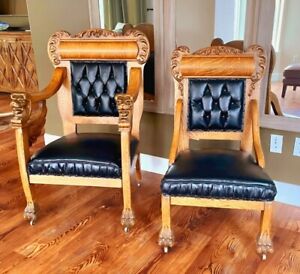 R J Horner Royal King Queen Chairs One Of A Kind Rare 19 Century