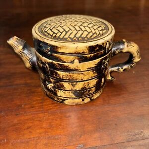 Vintage Asian Terracotta Teapot Cup Pottery