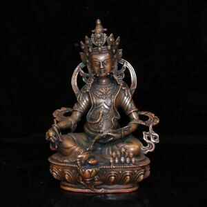 8 4 China Antique Statue Brass God Of Wealth Old Brass Buddha Statue