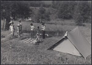 Italy 1960 Scene Of Typical Lace Up Italian Camping Tent Photo Vintage