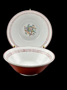 Vintage Set Of 2 Chinese Porcelain Qing Dynasty Mark Rice Noodle Soup Bowls 7 5 