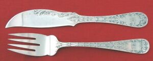 Sheraton By Mauser All Sterling Silver Fish Knife And Fish Fork Set Mono