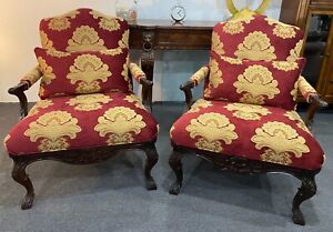 Lilian August Accent Chairs Pair Of Louis Xv Style Berg Re Armchairs