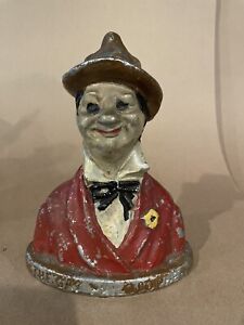 The Gay Philosopher 8 Painted Metal Bust C Henry Major 1945 Fine Condition