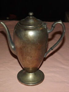 Vintage Earlier 1900s Gotham Silver On Copper Tea Or Coffee Pot