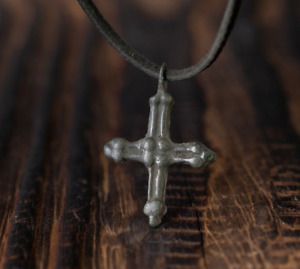 Viking Period Cross 9th 11th Century Ad Bronze Medieval Pendant Authentic