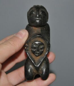 3 2 Old China Hongshan Culture Old Jade Carved Weird Sacrifice People Pendant
