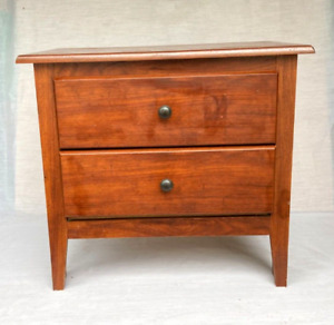 Vintage Danish Modern Nightstand End Table With 2 Drawers Mcm