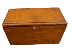 Antique 1889 Oak Singer Sewing Puzzle Box W Attachments Original Warranty Slip