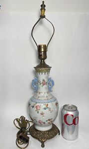 Antique Chinese Famille Rose Vase Lamp