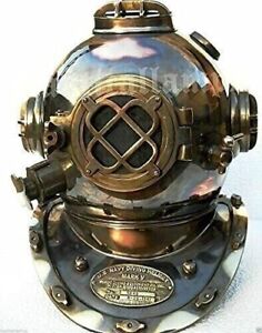 Copper Antique Anchor Engineering 1921 Diving Helmet Deep Sea Scuba Diving