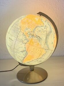 Vintage Replogle Globe Light Up World Vision Series 12 Diameter Made In Usa