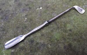 Antique Vintage Novelty Sterling Silver Cayenne Pepper Snuff Golf Club Spoon