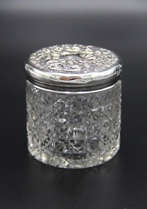 1904 William Devenport Birmingham Sterling Silver Top Vanity Or Powder Jar