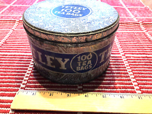 Vintage Tetley Tea Bags Empty Tin Can 6 W X 3 75 H