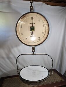 Antique Chatillon Hanging General Store Farmhouse Grocery Scale 14 5 