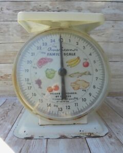 Mcm Retro Large Kitchen Scale Great For Prepping Mid Century Up To 25 