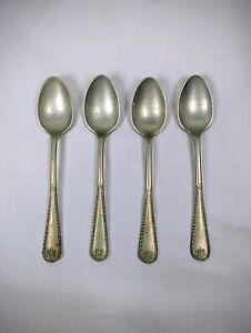 Antique Teaspoons Everwhite Silver Feather Edge F Whitehous S Iv F W Set Of 4